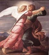 STEINLE, Edward Jakob von Jacob Wrestling with the Angel France oil painting artist